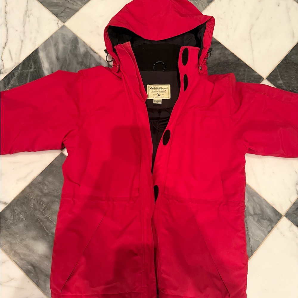 Vintage Eddie Bauer Women's Red Ski/weatherproof coat